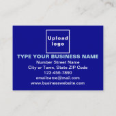 Carte de rendez-vous bleu affaires (Dos)