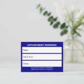 Carte de rendez-vous bleu affaires (Debout devant)