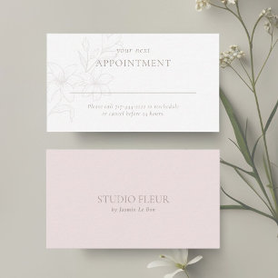 Carte De Rendez-vous Bleu et blanc   Boho minimal Floral moderne