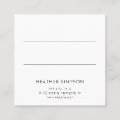 Carte De Rendez-vous Bleu marine et fleurs de Bourgogne géométriques (Dos)