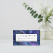 Carte De Rendez-vous Bleu violet majestueux étoile Nebula Aquarelle (Debout devant)