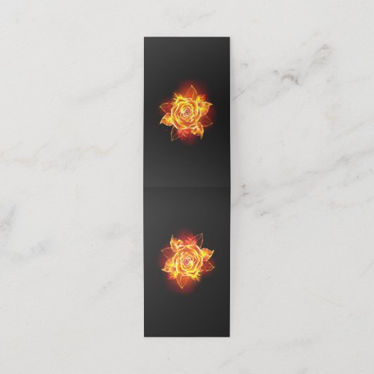 Carte De Rendez-vous Blooming Fire Rose (Extérieur déplié)