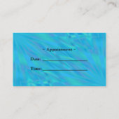 Carte De Rendez-vous Blue Abstract Design Beauty Salon (Dos)