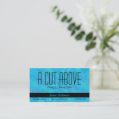 Carte De Rendez-vous Blue Abstract Design Beauty Salon (Debout devant)