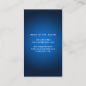 Carte de rendez-vous Blue Abstrait Beauty Salon (Dos)