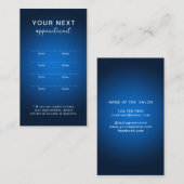 Carte de rendez-vous Blue Abstrait Beauty Salon (Devant / Derrière)