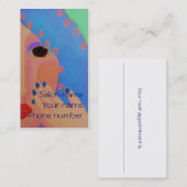 Carte De Rendez-vous Blue Nail polonais (Devant / Derrière)