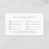 Carte De Rendez-vous Blush Gold Glow Gradient Salon Salon (Dos)