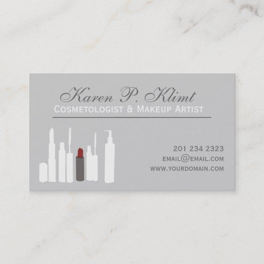 Carte De Rendez-vous Blush, Red Lipstick, Cosmetics MakeUP Artiste (Devant)