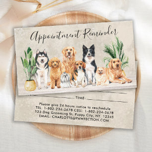 Carte De Rendez-vous Boho Aquarelle Chiens de Chiens de Chiens de Chien