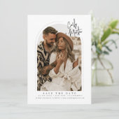 Carte de rendez-vous Boho Arch (Debout devant)