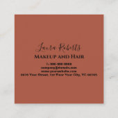 Carte De Rendez-vous Boho en terre cuite orange professionnelle minimal (Dos)