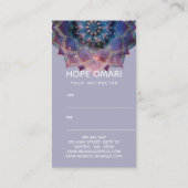 Carte De Rendez-vous Boho Nebula Bloom | Conception de Mandala (Dos)