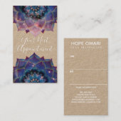 Carte De Rendez-vous Boho Nebula Bloom | Conception de Mandala (Devant / Derrière)
