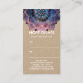 Carte De Rendez-vous Boho Nebula Bloom | Conception de Mandala (Dos)