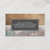 Carte De Rendez-vous Bois usé rustique | Vieux cuir Brown (Dos)