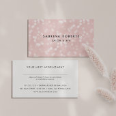 Carte de rendez-vous Bokeh Champagne Rose