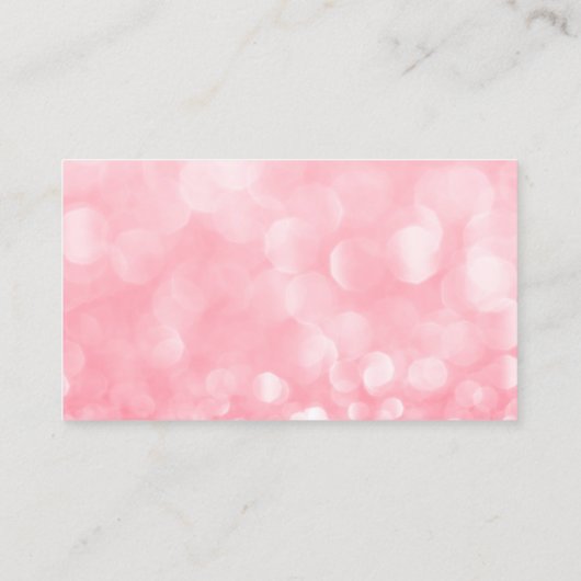 Carte de rendez-vous Bokeh rose (Dos)