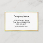 Carte De Rendez-vous Bordure d'or Faux (Dos)