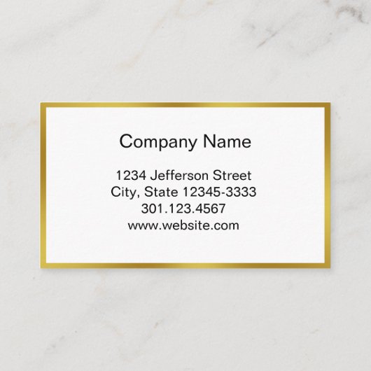 Carte De Rendez-vous Bordure d'or Faux (Dos)