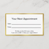 Carte De Rendez-vous Bordure d'or Faux (Devant)