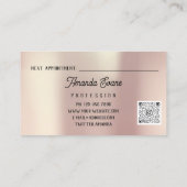 Carte De Rendez-vous Botox d'injection de Parties scintillant de rose A (Dos)