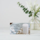 Carte De Rendez-vous Bougie avec des pierres de méditation (Debout devant)