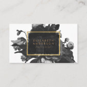 Carte De Rendez-vous Bouquet Black Gold Rose (Devant)