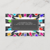 Carte De Rendez-vous Bouteilles polonaises à ongles | Monogramme et ray (Dos)