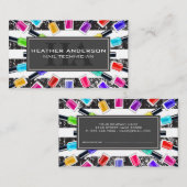 Carte De Rendez-vous Bouteilles polonaises à ongles | Monogramme et ray (Devant / Derrière)