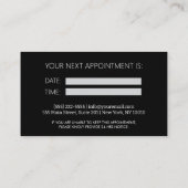 Carte de rendez-vous branchée pour animaux de comp (Dos)