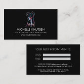 Carte de rendez-vous branchée pour animaux de comp (Devant / Derrière)