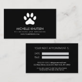 Carte de rendez-vous branchée pour animaux de comp (Devant / Derrière)