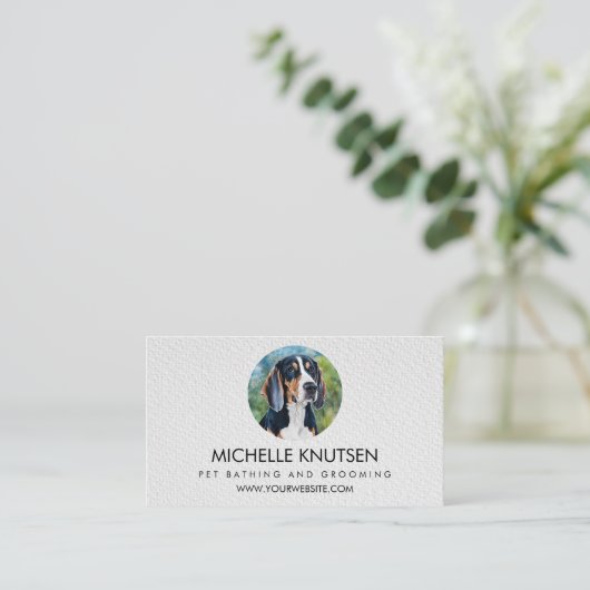 Carte de rendez-vous branchée pour animaux de comp (Debout devant)