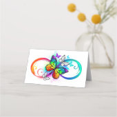 Carte De Rendez-vous Bright infinity with rainbow butterfly (Devant)