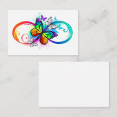 Carte De Rendez-vous Bright infinity with rainbow butterfly (Devant / Derrière)