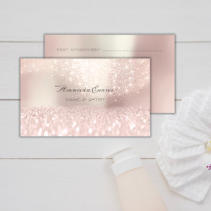 Carte De Rendez-vous Brillant avec Arti de maquillage Parties scintilla