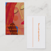 Carte De Rendez-vous Brossant Ses Cheveux (Devant / Derrière)