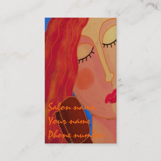 Carte De Rendez-vous Brossant Ses Cheveux (Devant)