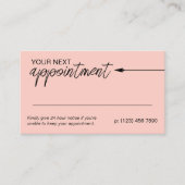 Carte De Rendez-vous Broussaillement noir Flèche fine Minimum prochain (Devant)