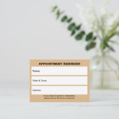 Carte de rendez-vous Brown Business Light (Debout devant)