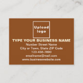 Carte de rendez-vous Brown d'affaires (Dos)