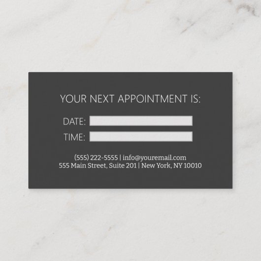 Carte de rendez-vous Brown moderne (Dos)