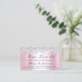 Carte De Rendez-vous Brows de maquillage Lash Driver Coiffeur rose (Debout devant)