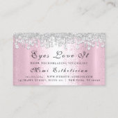 Carte De Rendez-vous Brows de maquillage Lash Driver Coiffeur rose (Devant)