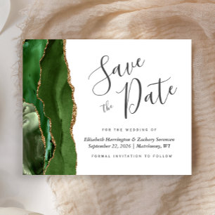 Carte de rendez-vous Budget Chasseur Vert Agate Or