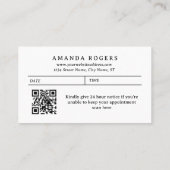 Carte De Rendez-vous Buffalo à l'aquarelle bleue Plaid CODE QR moderne (Dos)