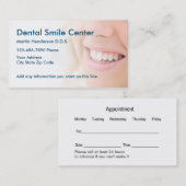 Carte De Rendez-vous Bureau de dentiste (Devant / Derrière)
