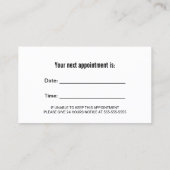 Carte De Rendez-vous Bureau dentaire Abstrait Marine & Gold Dentist (Dos)