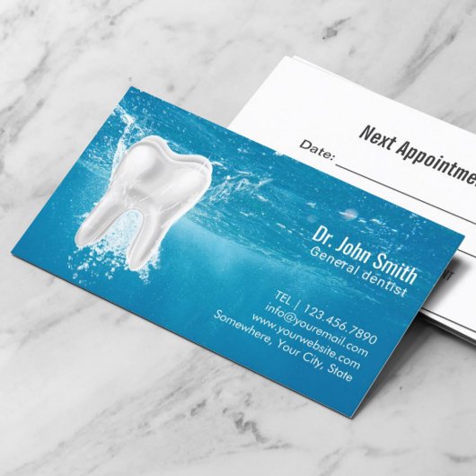 Carte De Rendez-vous Bureau dentaire Dents propres Dentiste Nomination